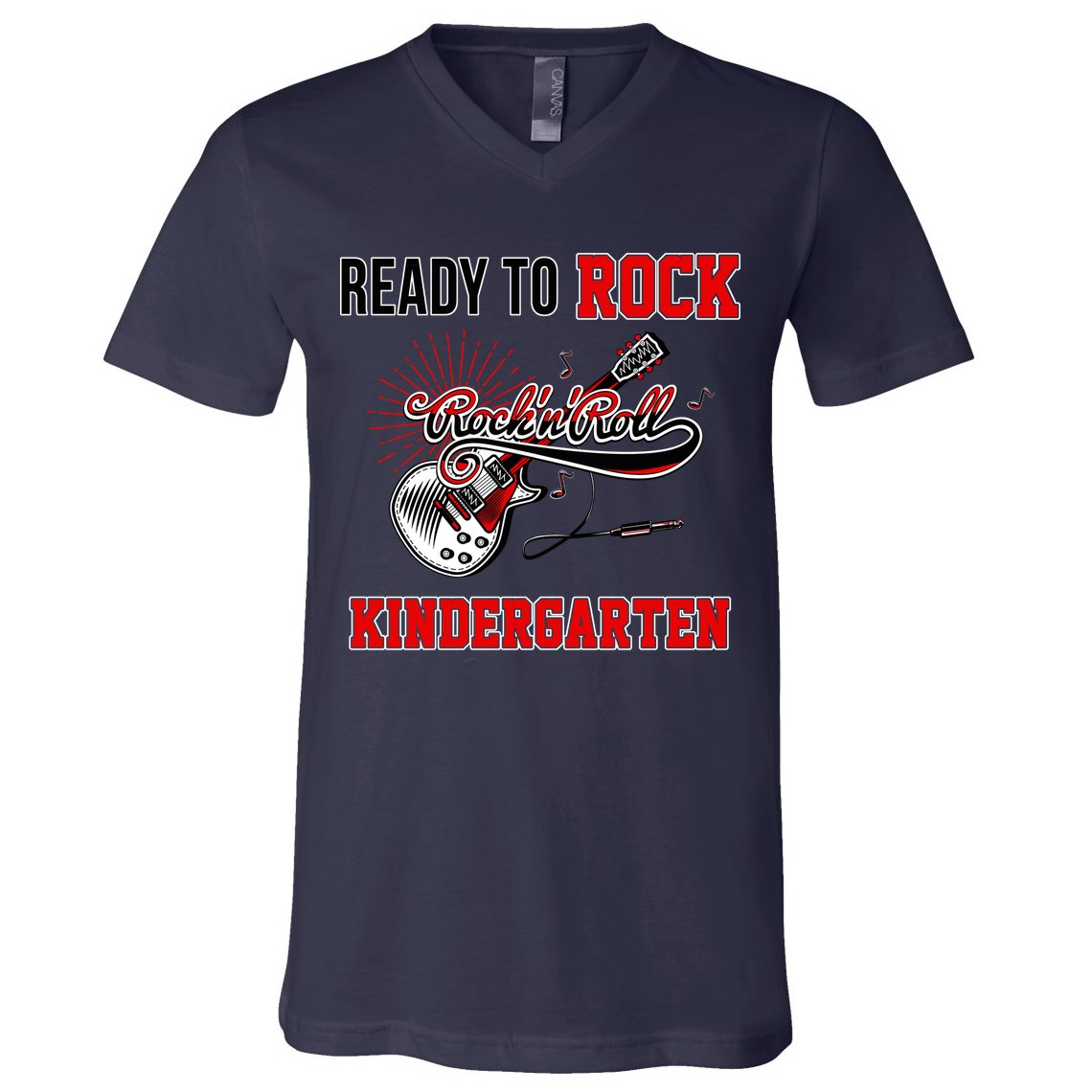 Ready To Rock Kindergarten V-Neck T-Shirt
