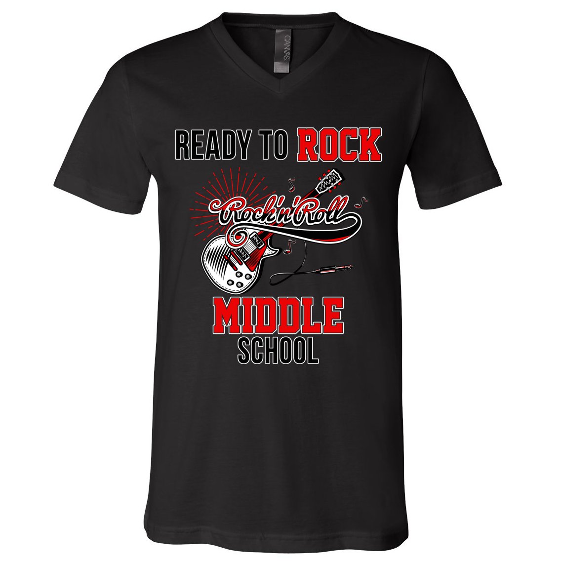 Ready To Rock Middle School V-Neck T-Shirt