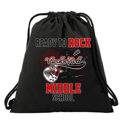 Ready To Rock Middle School Drawstring Bag