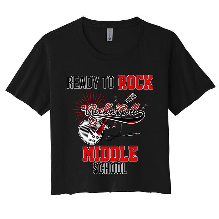 Ready To Rock Middle School Women's Crop Top Tee