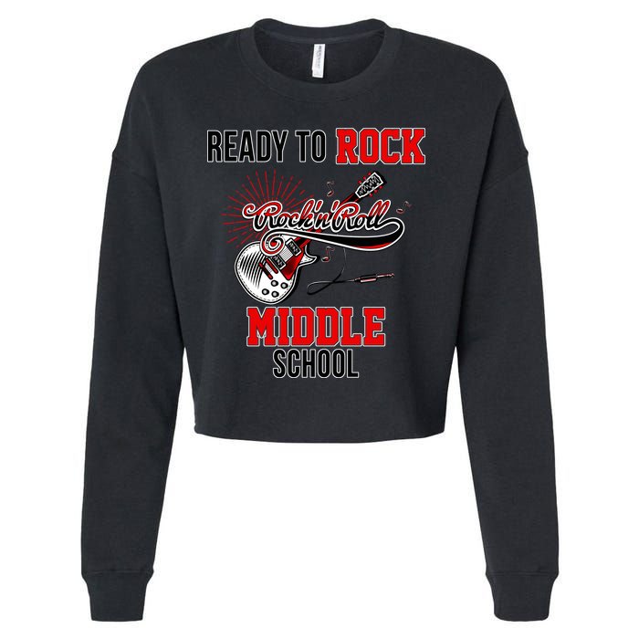 Ready To Rock Middle School Cropped Pullover Crew