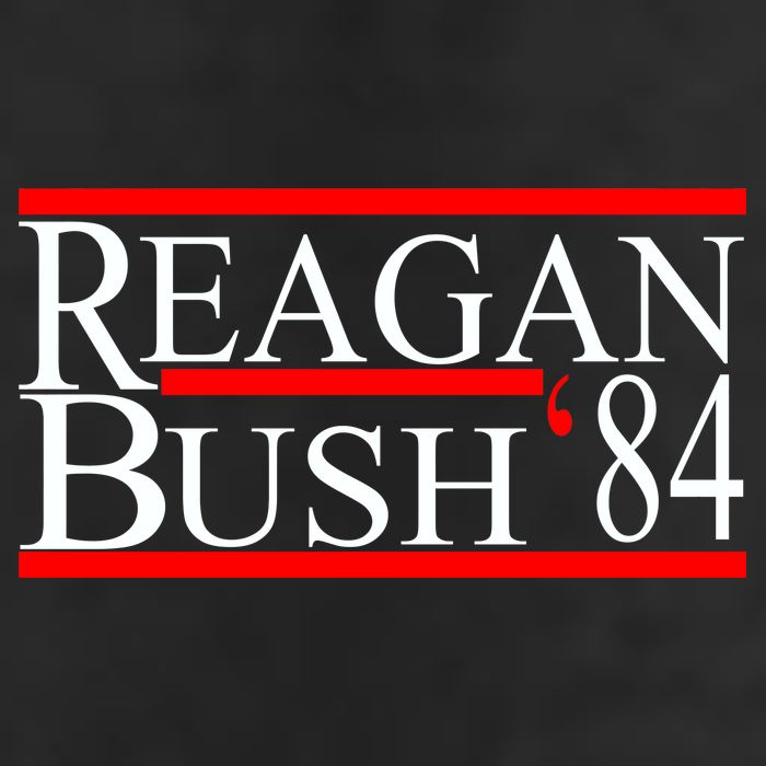 Reagan Bush 84 Retro USA Election 7 Panel Mesh Trucker Snapback Hat