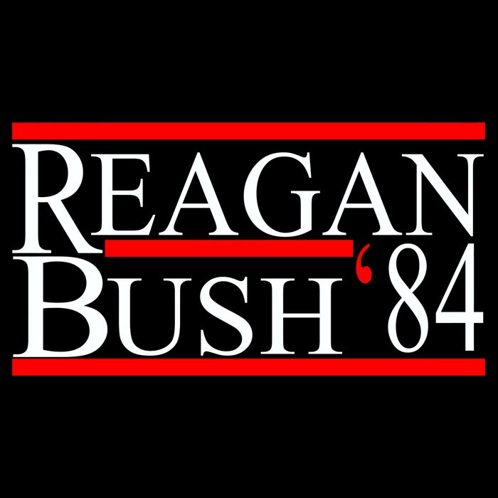 Reagan Bush 84 Retro USA Election Drawstring Bag