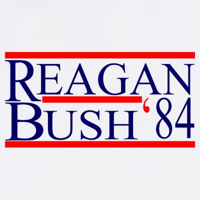 Reagan Bush 84 Retro USA Election T-Shirt