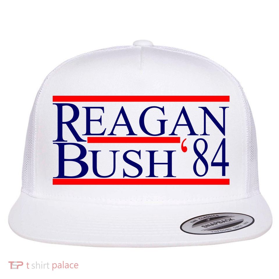 Reagan Bush 84 Retro USA Election Flatbill Hat
