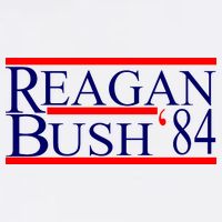 Reagan Bush 84 Retro USA Election Poster
