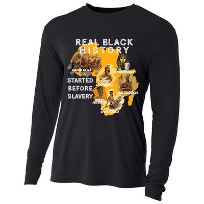 Real Black History Started Before Slavery Heritage  Cooling Performance Long Sleeve Crew