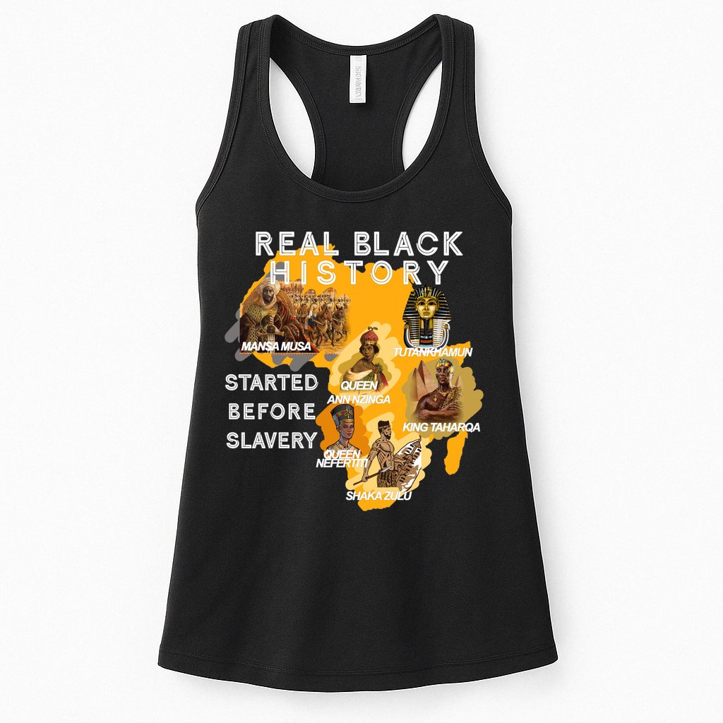 Real Black History Started Before Slavery Heritage  Womens Tank Top