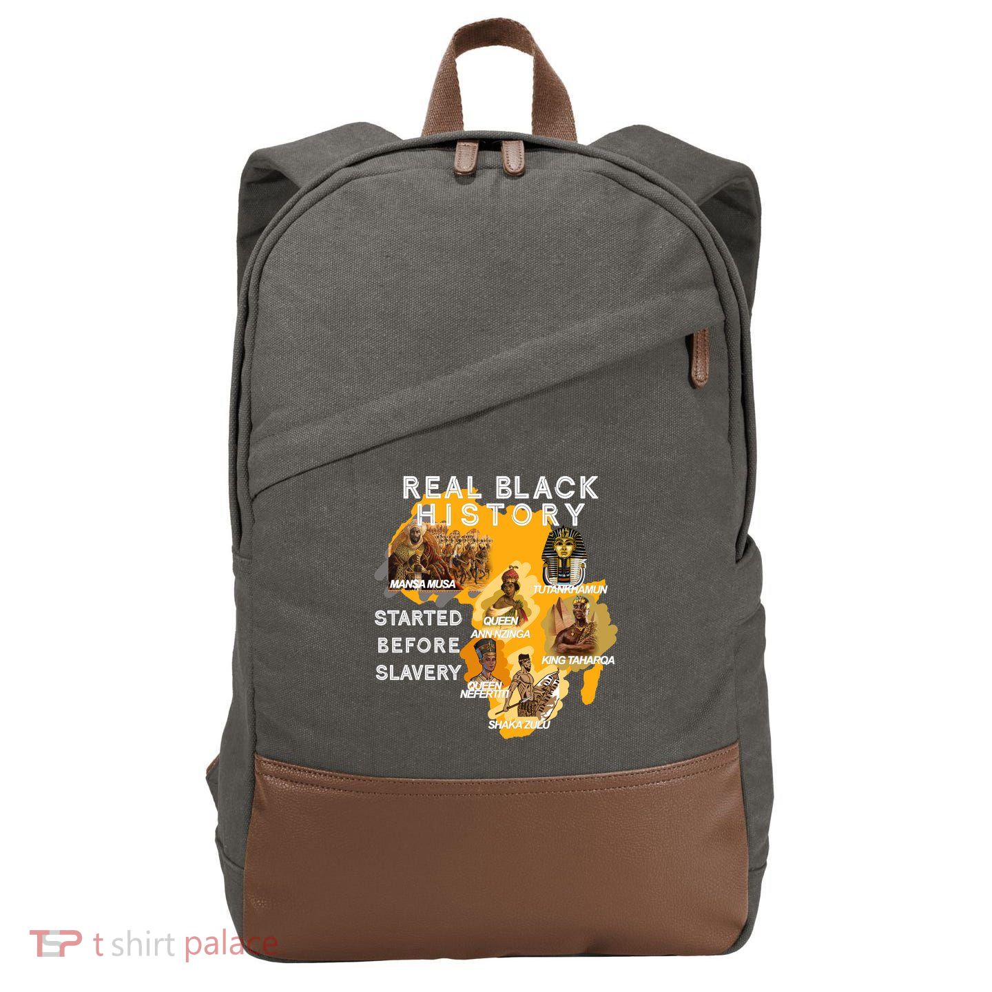 Real Black History Started Before Slavery Heritage  Cotton Canvas Backpack