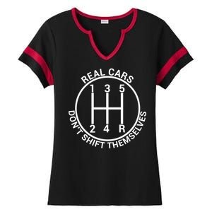 Real Cars Don't Shift Themselves Ladies Halftime Notch Neck Tee