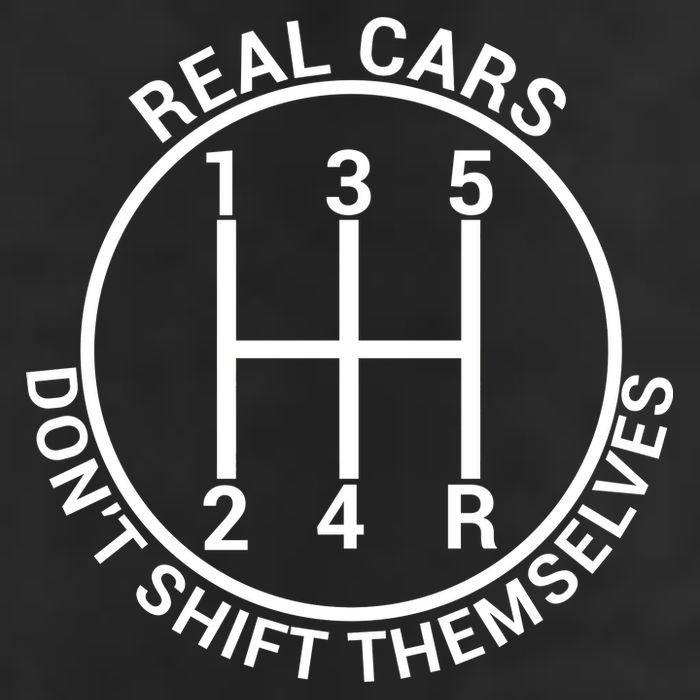 Real Cars Don't Shift Themselves 7 Panel Mesh Trucker Snapback Hat