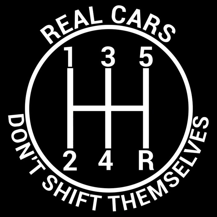 Real Cars Don't Shift Themselves Flexfit Unipanel Trucker Cap