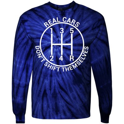 Real Cars Don't Shift Themselves Tie-Dye Long Sleeve Shirt