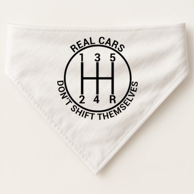 Real Cars Don't Shift Themselves USA-Made Doggie Bandana