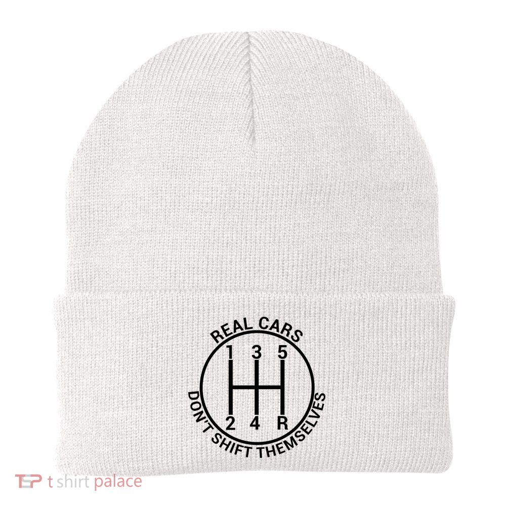 Real Cars Don't Shift Themselves Knit Cap Winter Beanie