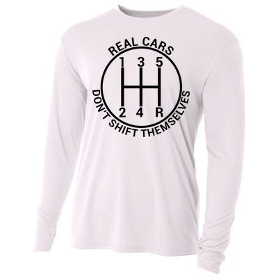 Real Cars Don't Shift Themselves Cooling Performance Long Sleeve Crew