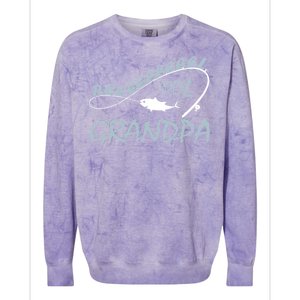 Real Cool Fishing Grandpa Colorblast Crewneck Sweatshirt