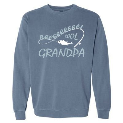 Real Cool Fishing Grandpa Garment-Dyed Sweatshirt