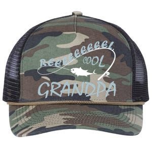 Real Cool Fishing Grandpa Retro Rope Trucker Hat Cap