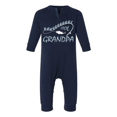 Real Cool Fishing Grandpa Infant Fleece One Piece