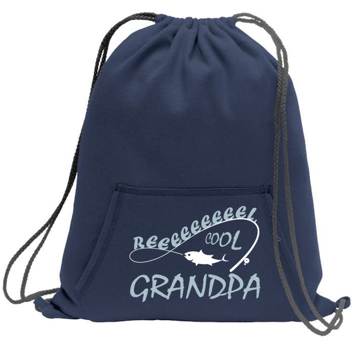 Real Cool Fishing Grandpa Sweatshirt Cinch Pack Bag