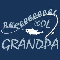 Real Cool Fishing Grandpa Drawstring Bag