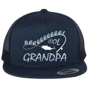 Real Cool Fishing Grandpa Flat Bill Trucker Hat