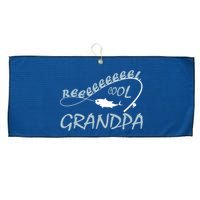 Real Cool Fishing Grandpa Large Microfiber Waffle Golf Towel