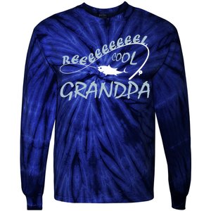 Real Cool Fishing Grandpa Tie-Dye Long Sleeve Shirt