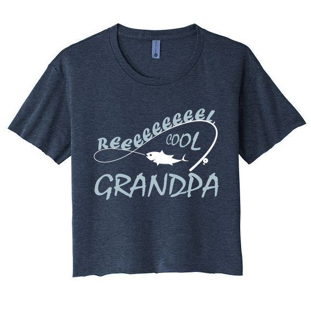 Real Cool Fishing Grandpa Crop Top