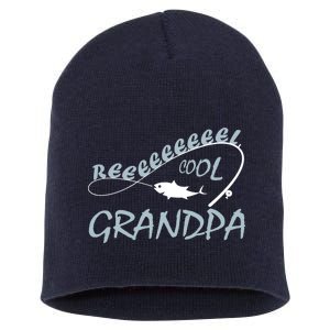 Real Cool Fishing Grandpa Short Acrylic Beanie