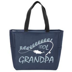 Real Cool Fishing Grandpa Zip Tote Bag