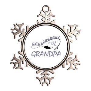 Real Cool Fishing Grandpa Metallic Star Ornament