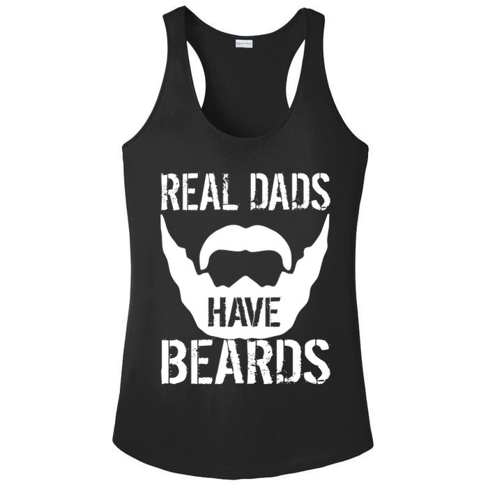 Real Dads Have Beards Ladies PosiCharge Competitor Racerback Tank