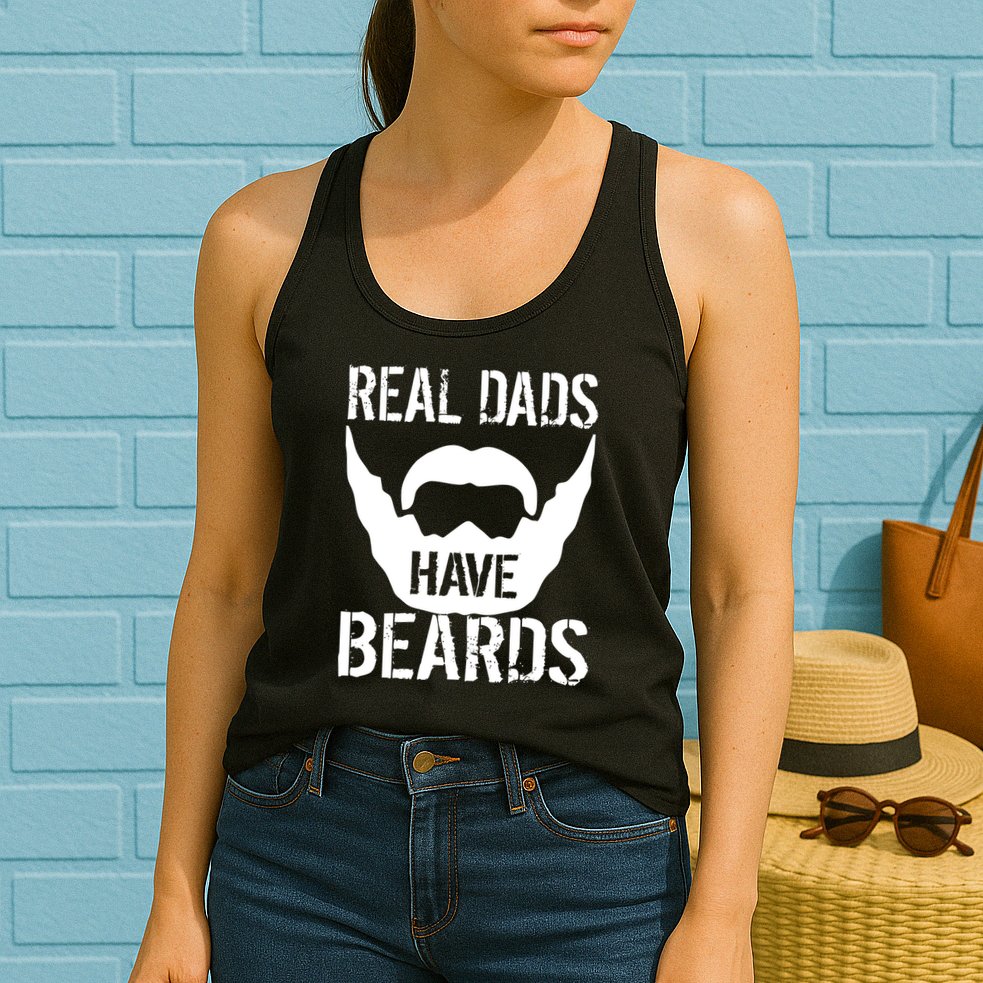 Real Dads Have Beards Womens Tank Top