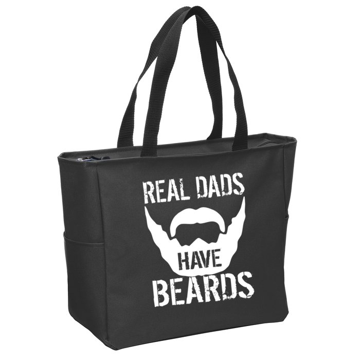 Real Dads Have Beards Zip Tote Bag