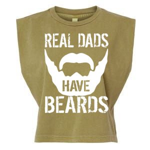 Real Dads Have Beards Garment-Dyed Women's Muscle Tee