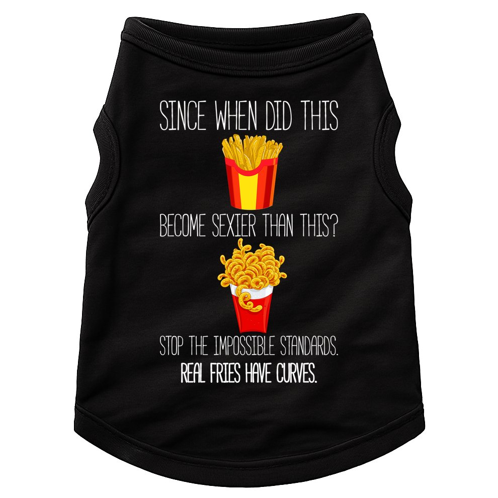 Real Fries Have Curves Funny Curly Fries Doggie Tank