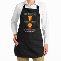 Real Fries Have Curves Funny Curly Fries Full-Length Apron With Pockets