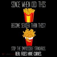 Real Fries Have Curves Funny Curly Fries T-Shirt
