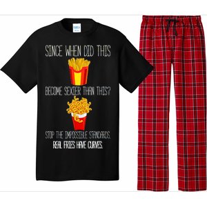 Real Fries Have Curves Funny Curly Fries Pajama Set