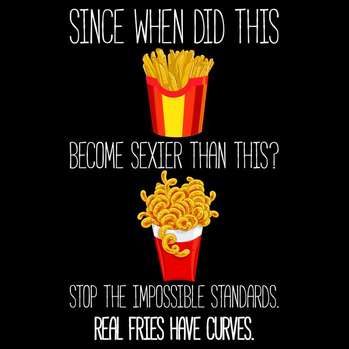 Real Fries Have Curves Funny Curly Fries Flatbill Hat