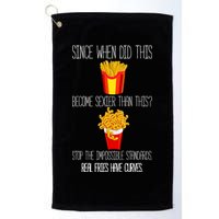Real Fries Have Curves Funny Curly Fries Golf Towel