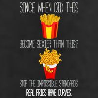 Real Fries Have Curves Funny Curly Fries Golf Towel