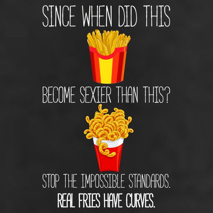 Real Fries Have Curves Funny Curly Fries Golf Towel