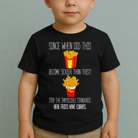 Real Fries Have Curves Funny Curly Fries Toddler T-Shirt