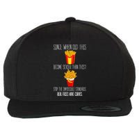 Real Fries Have Curves Funny Curly Fries Wool Snapback Cap