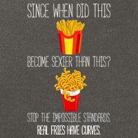 Real Fries Have Curves Funny Curly Fries Cotton Canvas Backpack