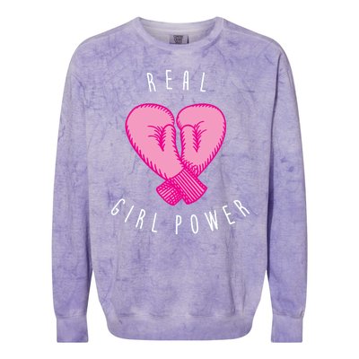 Real Girl Power Boxing  Colorblast Crewneck Sweatshirt