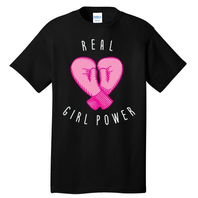 Real Girl Power Boxing  Tall T-Shirt